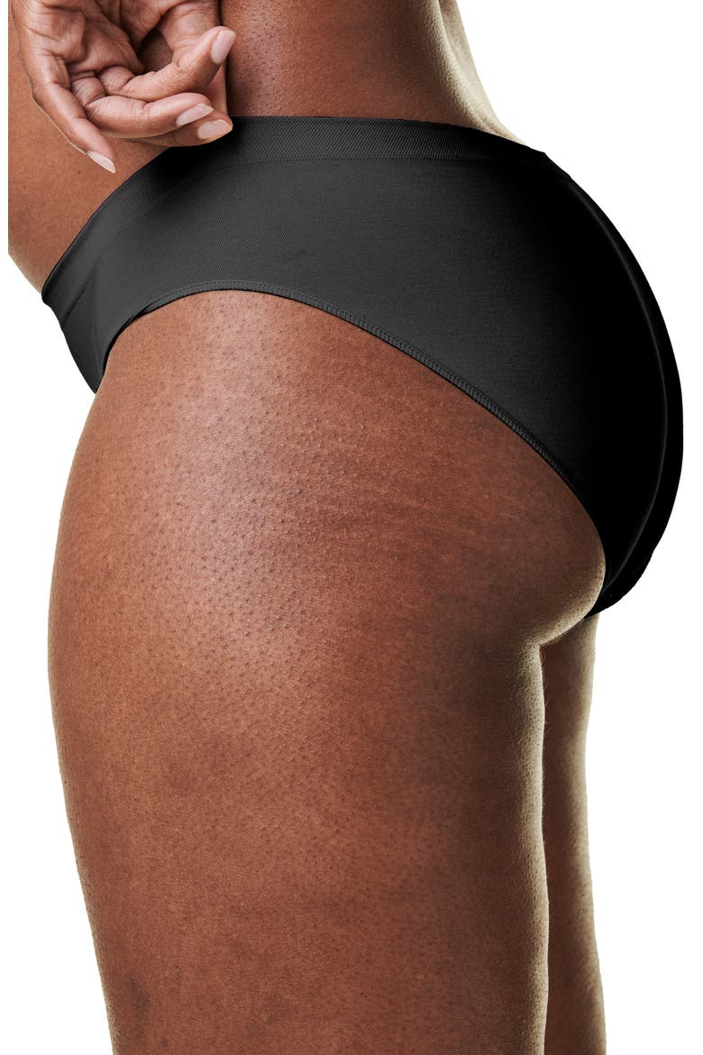 3-Pack Mid Rise Seamless Maternity Panties, Alternate, color, BLACK
