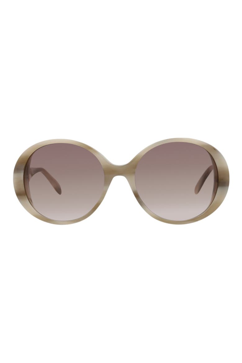 57mm Oval Sunglasses, Main, color, IVORY IVORY BROWN