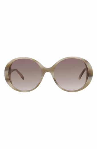 McQueen 57mm Oval Sunglasses