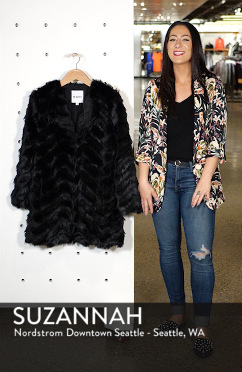 BB Dakota It's All Happening Faux Fur Coat, sales video thumbnail