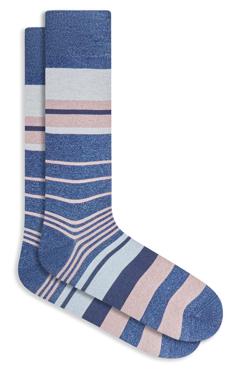 Bugatchi Stripe Dress Socks, Main, color,