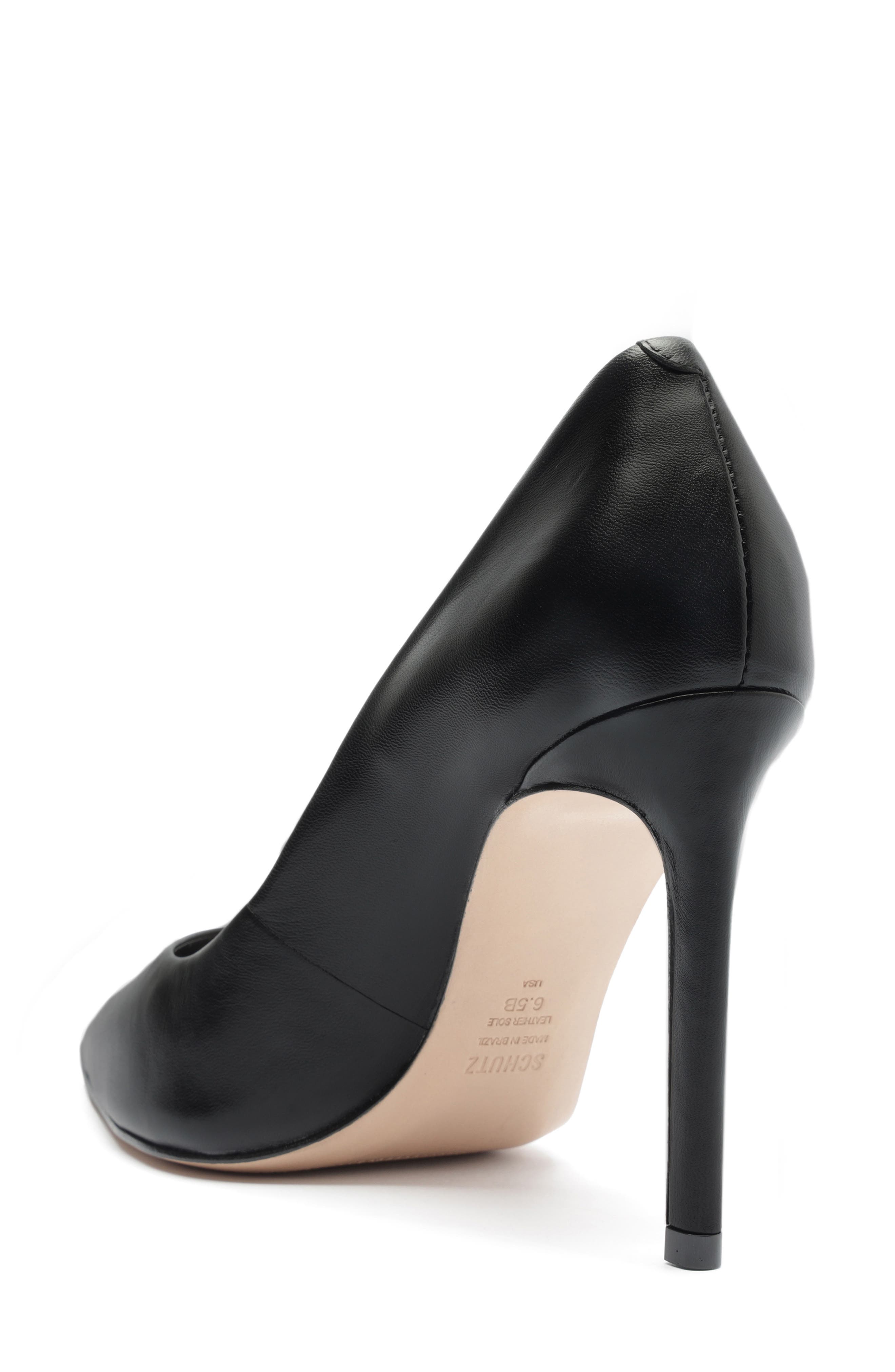 Schutz Lou Pointed Toe Pump, Alternate, color, Black
