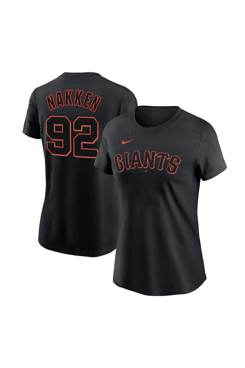 Women's Nike Alyssa Nakken Black San Francisco Giants Name & Number T-Shirt, Main, color, Black