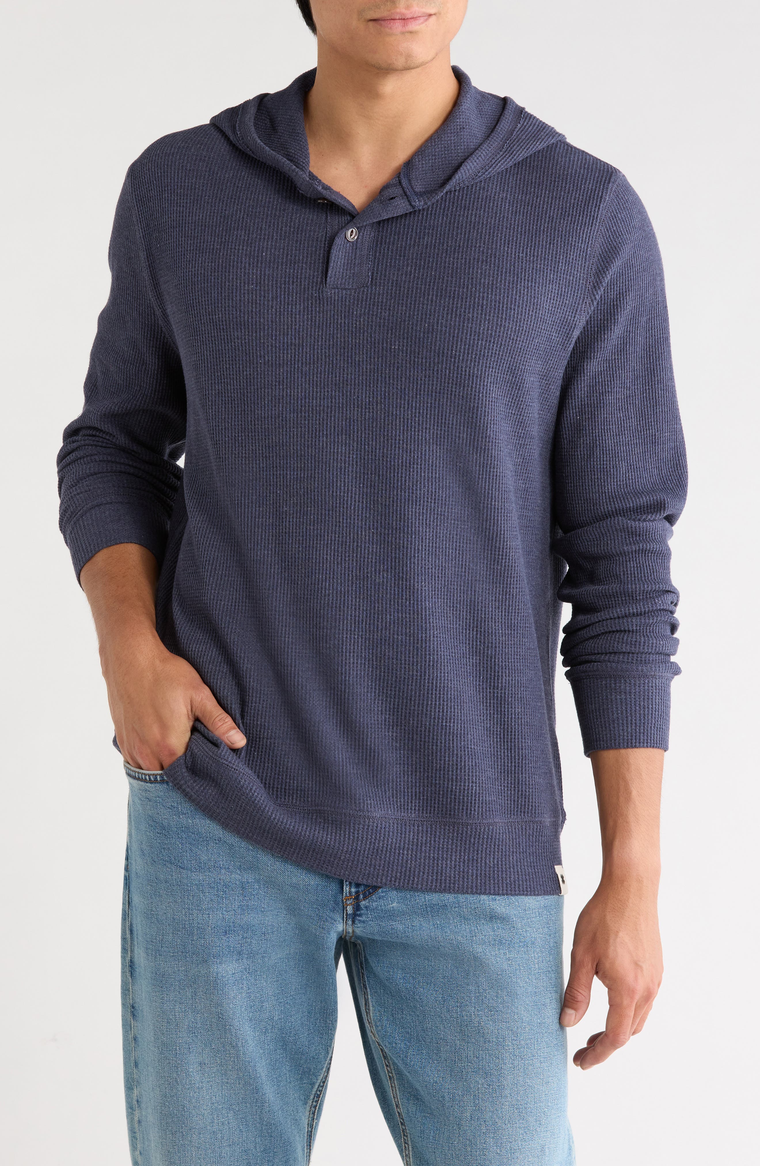 Waffle Knit Jersey Hoodie