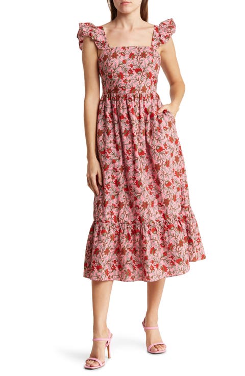 Flutter Sleeve Midi Dress