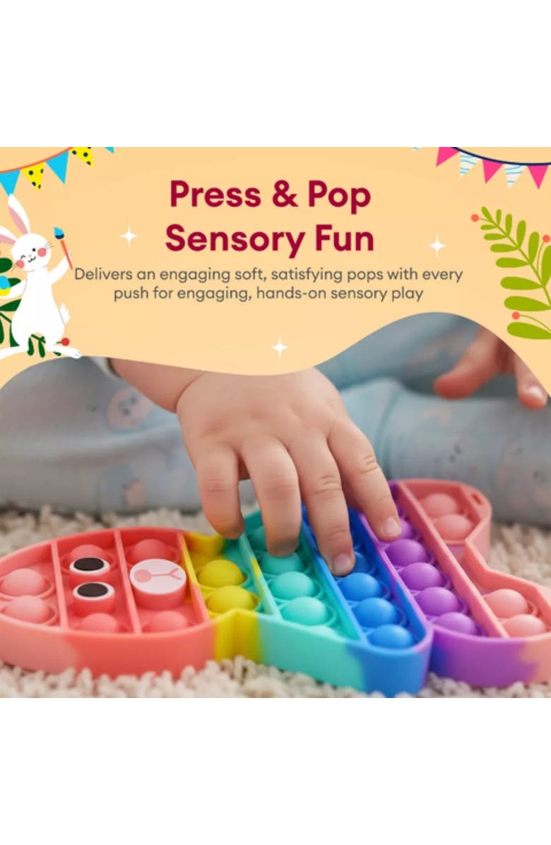 Sperric Easter Pop Toy 3-Pack, Rainbow Bunny Chicken Egg Fidget Set, Alternate, color, Multicolor