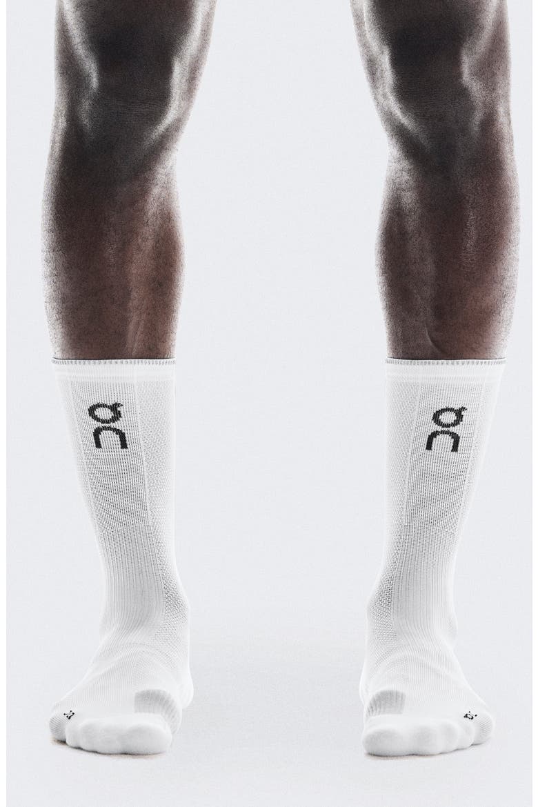 Performance Run High Socks, Alternate, color, WHITE/ GLACIER