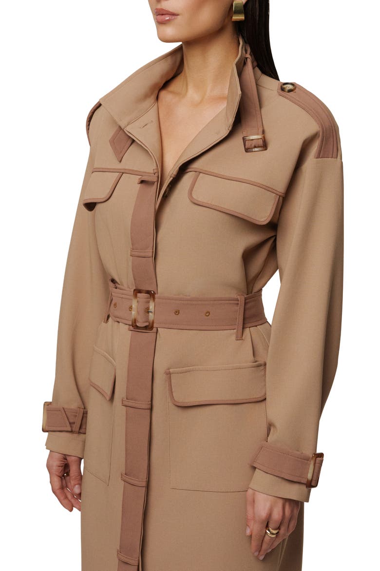 ICON BELTED MIDI DRESS, Alternate, color, BEIGE