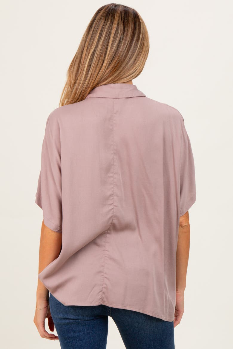 Dolman Sleeve Button Down Blouse, Alternate, color, Taupe