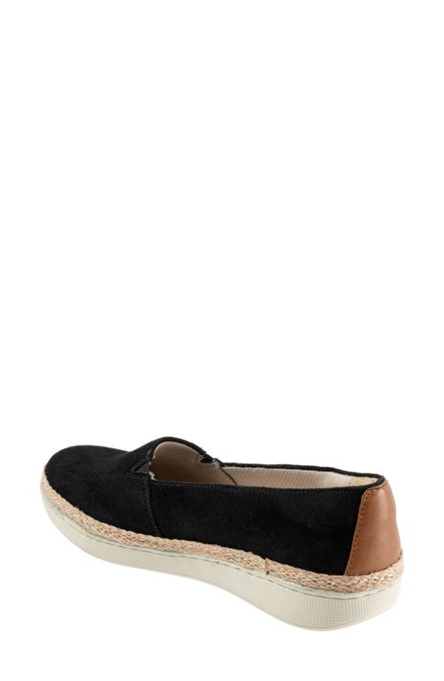 Trotters Accent Slip-on In Black Suede