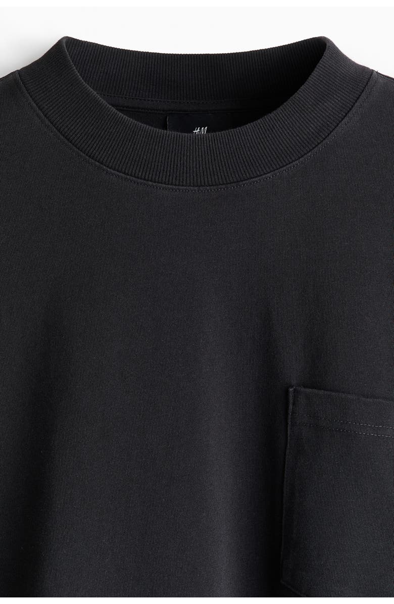 H&M Oversized layered cotton shirt, Alternate, color, Black/Color Block