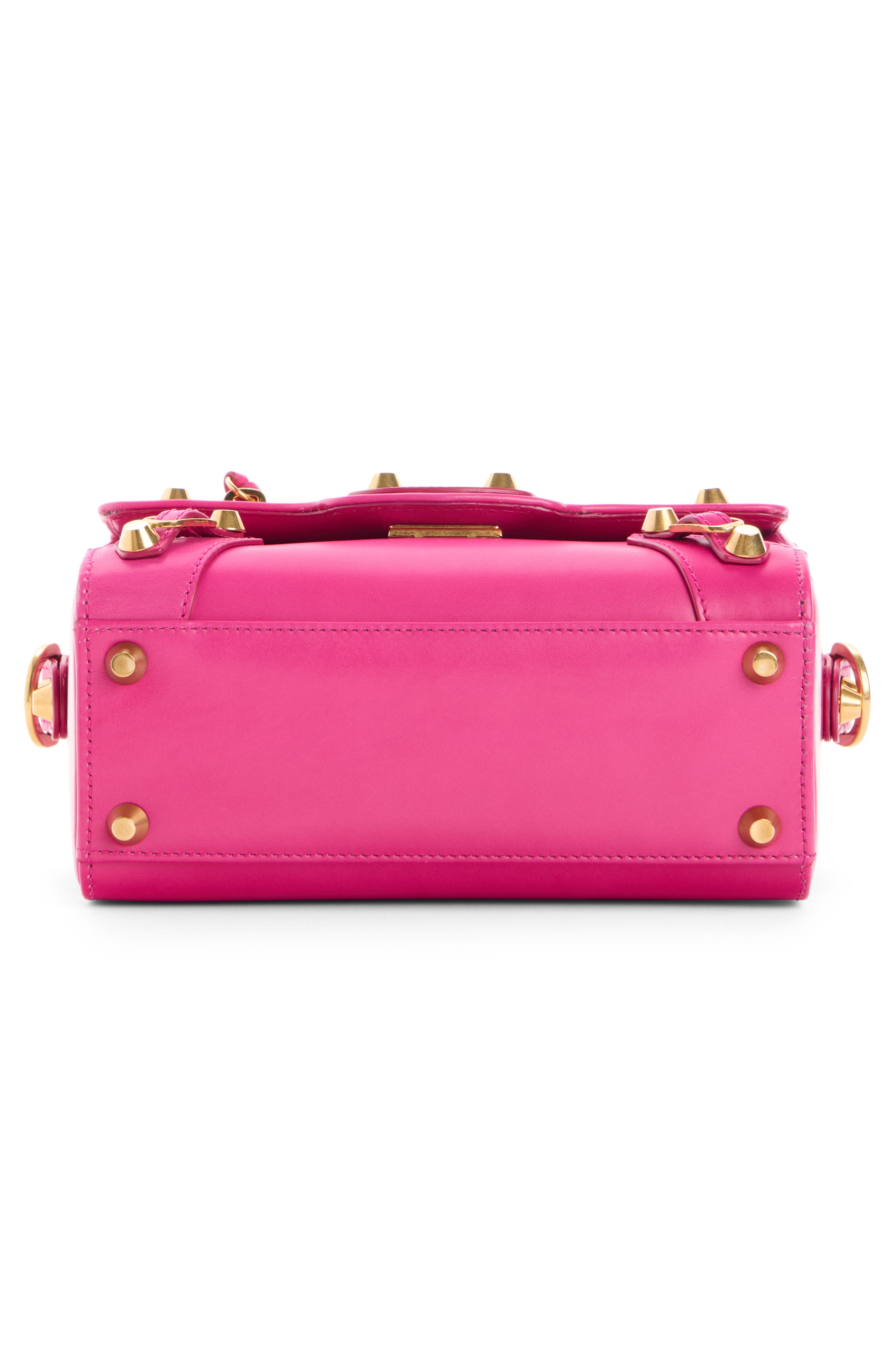 Le City Sleek Box Leather Satchel, Alternate, color, 5923 HOT PINK/ MOKA