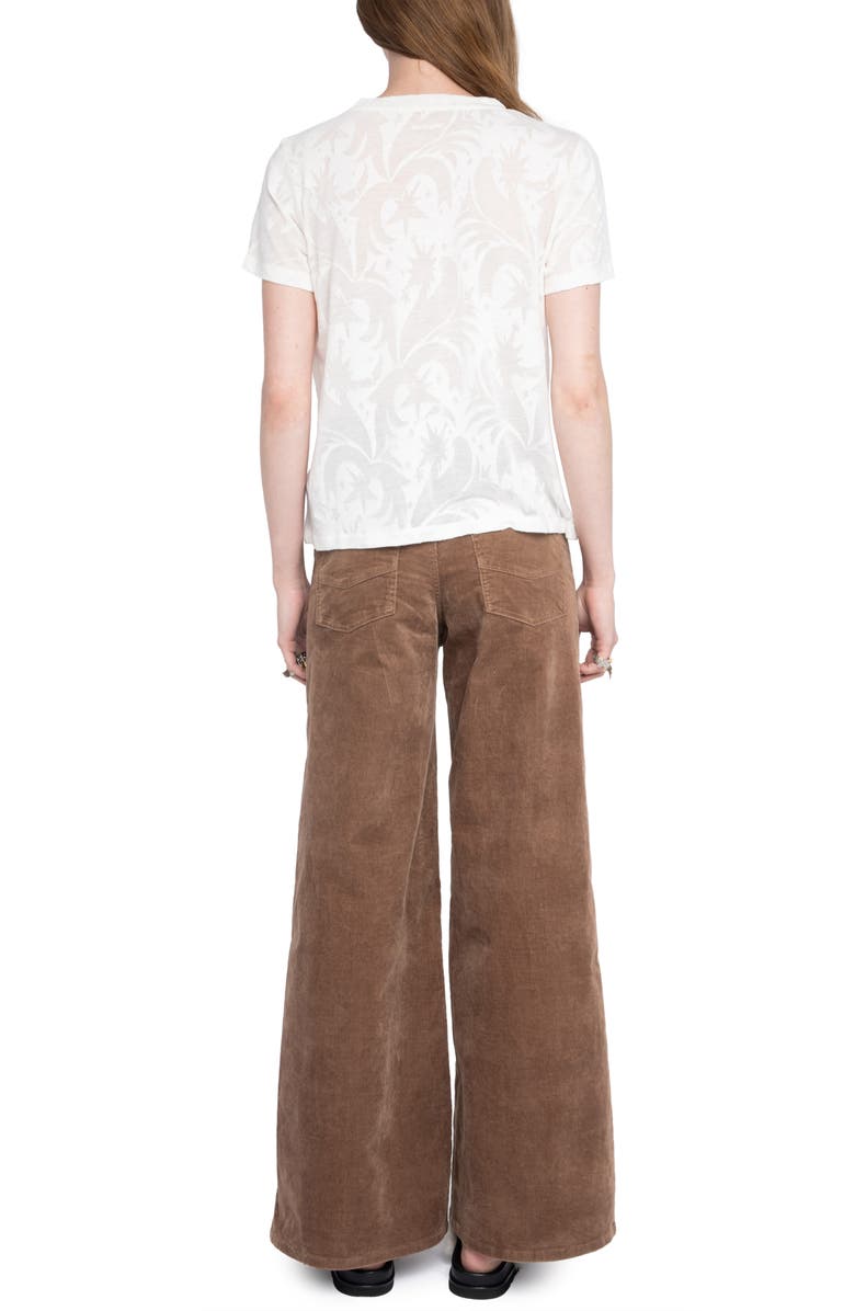 Zadig & Voltaire Alys Mixed Print Devoré Top, Alternate, color, Judo