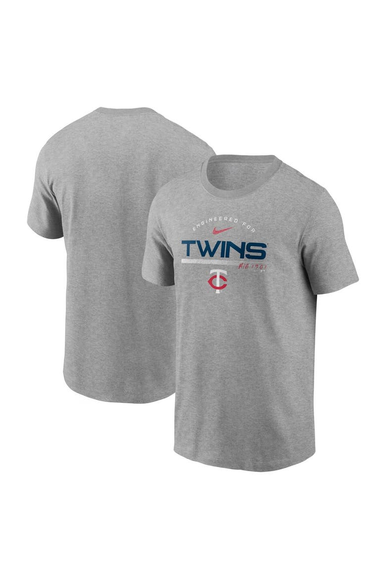 Men's Nike Heather Gray Minnesota Twins Team Engineered Performance T-Shirt, Main, color, Heather Gray