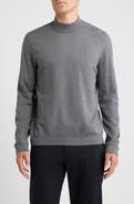Open Edit Solid Mock Neck Sweater