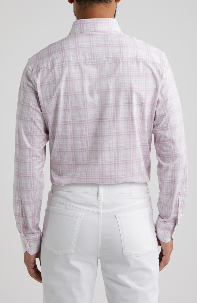 Bugatchi James OoohCotton<sup>®</sup> Plaid Button-Up Shirt, Alternate, color, Pink