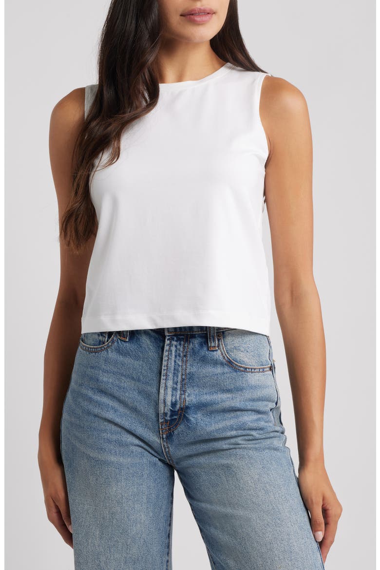 Perfect Knit Layer Tank, Main, color, PAPER WHITE
