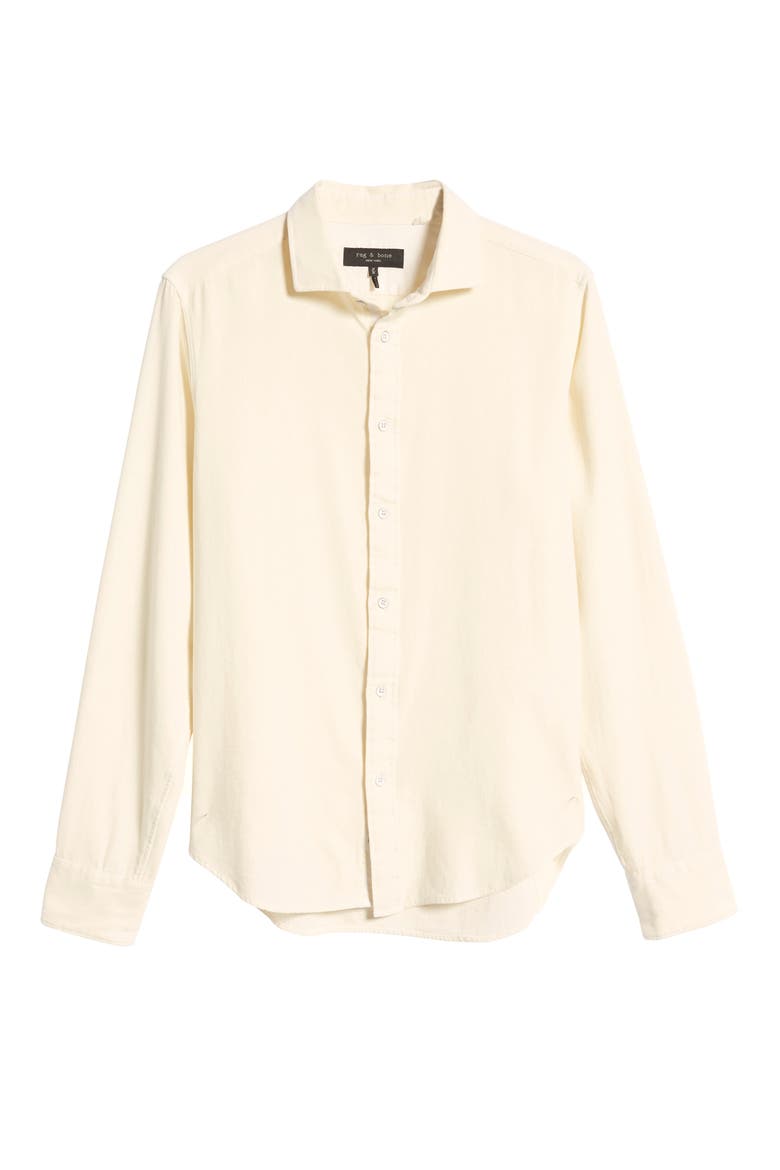 Pursuit 365 Flannel Long Sleeve Button-Up Shirt, Alternate, color, PROPER WHITE