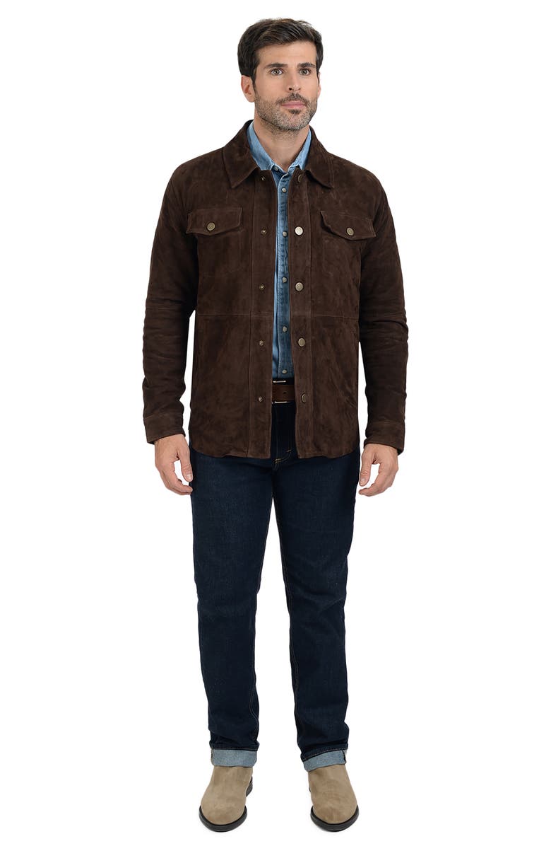 Frye Goat Suede Shacket, Alternate, color,