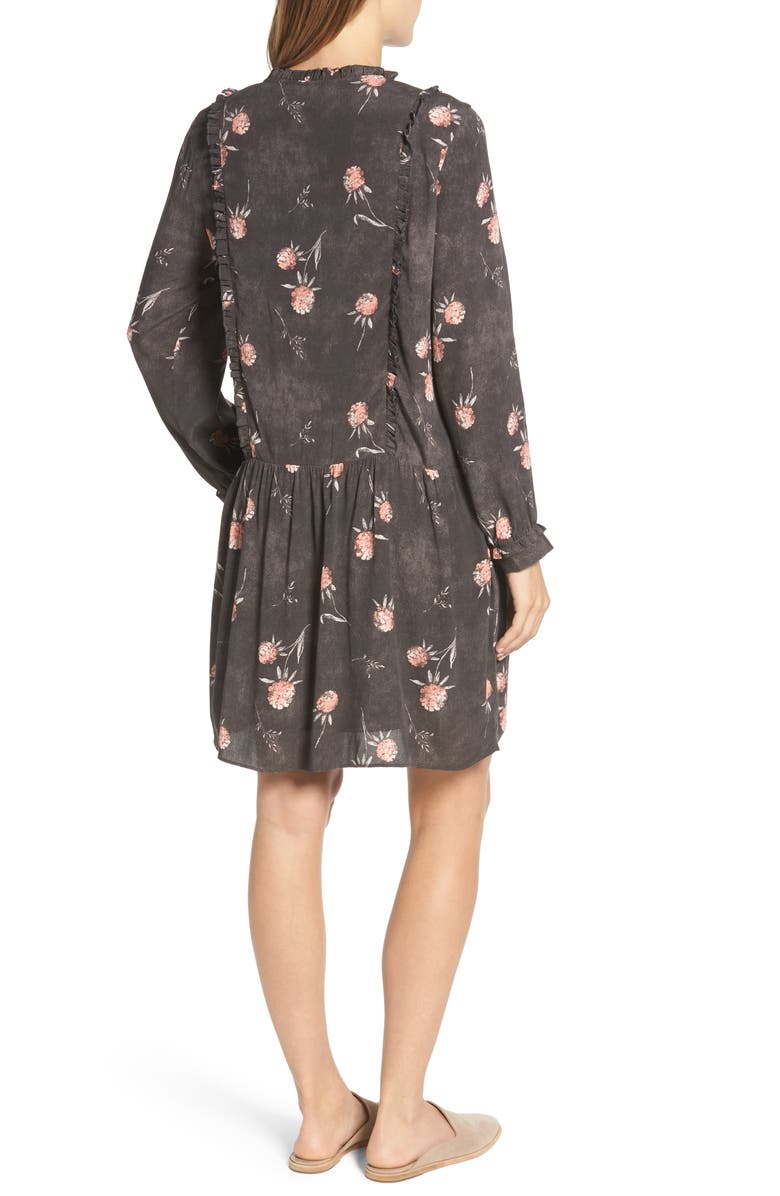 Caslon<sup>®</sup> Ruffle Split Neck Dress, Alternate, color,