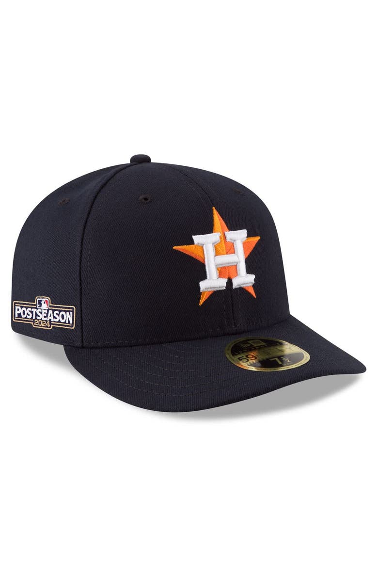 New Era Men's New Era Navy Houston Astros 2024 MLB Postseason Side Patch Low Profile 59FIFTY Fitted Hat, Main, color,