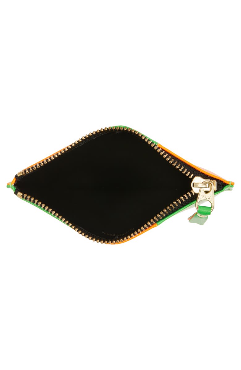 Comme des Garçons Wallets Small Fluo Squares Leather Pouch, Alternate, color,