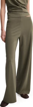 MANGO Pull-On Straight Leg Pants