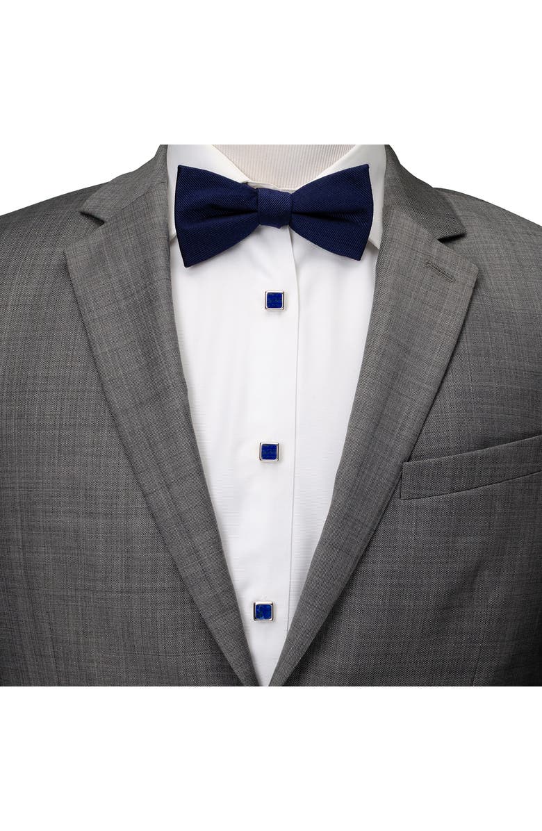 Cufflinks, Inc. Men's Set of 5 JFK Sterling Silver & Lapis Shirt Studs, Alternate, color, Blue