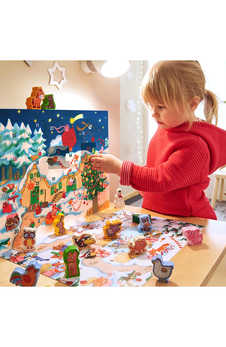HABA My First Advent Calendar - Farmyard Animals, Alternate, color, Yellow Multi
