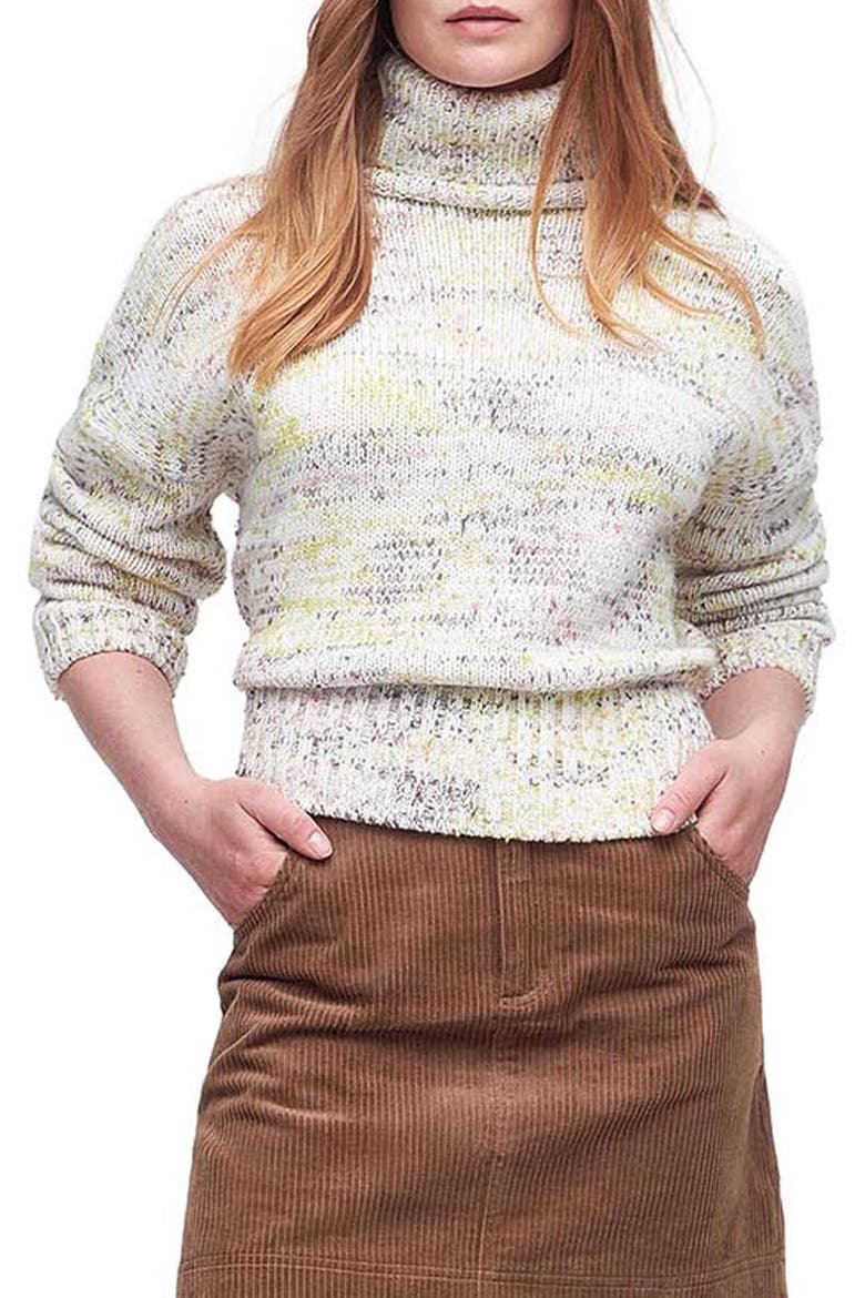 Berryman Marled Cotton Blend Turtleneck Sweater, Main, color, MULTI