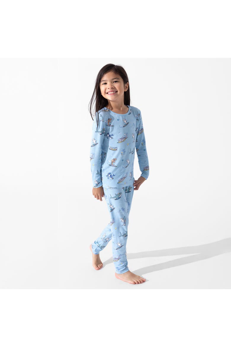 Kids' Shark School Set of 2 Piece Pajamas, Alternate, color, Shark School