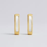 Ivy & Pearl Co. The Ashford Pearl Inlay Hoops