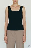 VERO MODA Julietta Scallop Trim Peplum Top