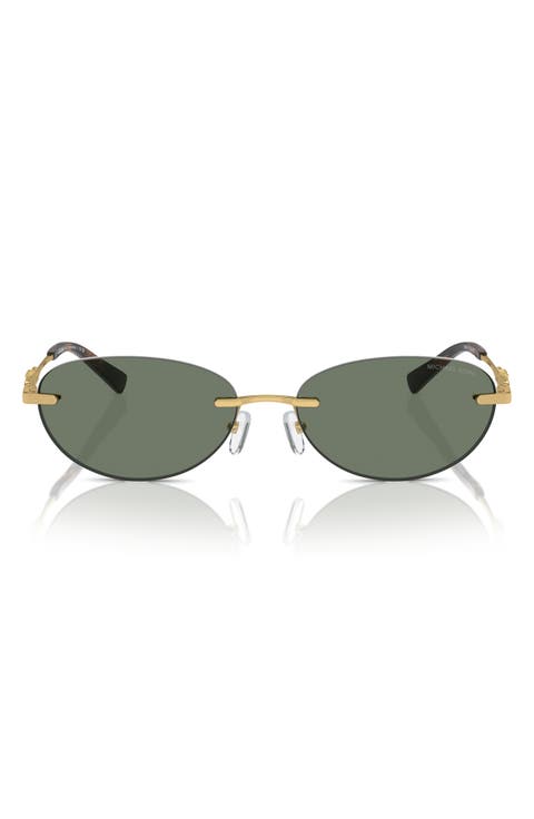 58mm Manchester Rimless Oval Sunglasses