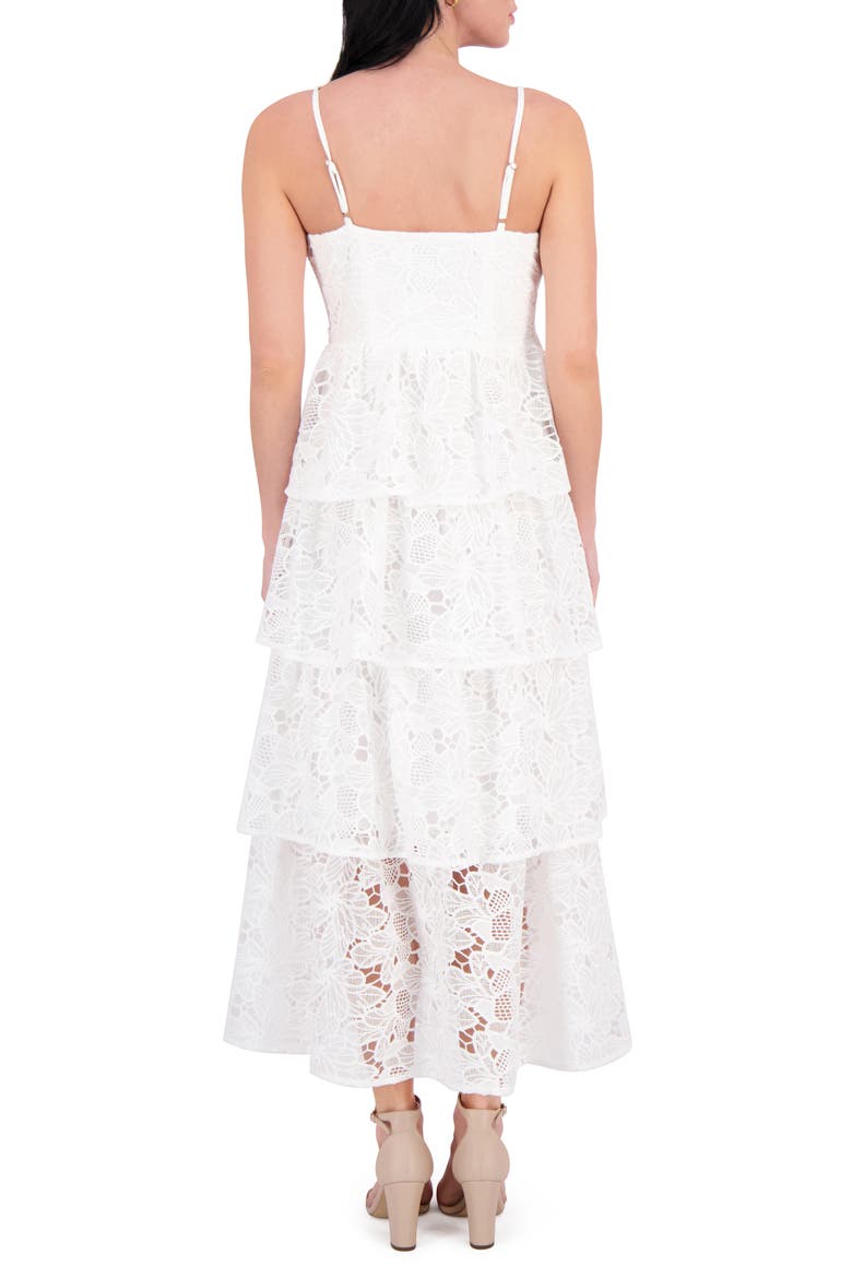 Embroidered Lace Maxi Dress, Alternate, color, WHITE