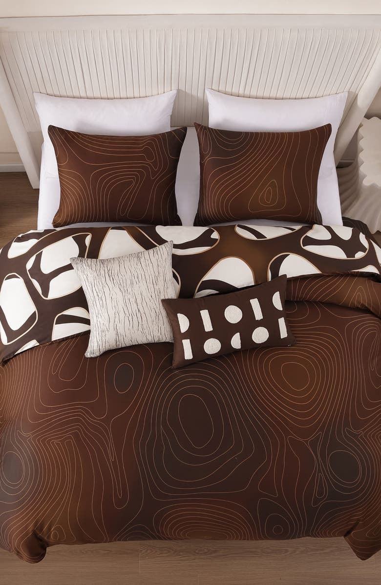 Bebejan Toffee Reversible 5-Piece Comforter Set, Alternate, color, Brown