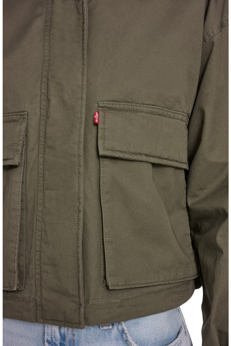 Crop Surplus Jacket, Alternate, color, OLIVE NIGHT