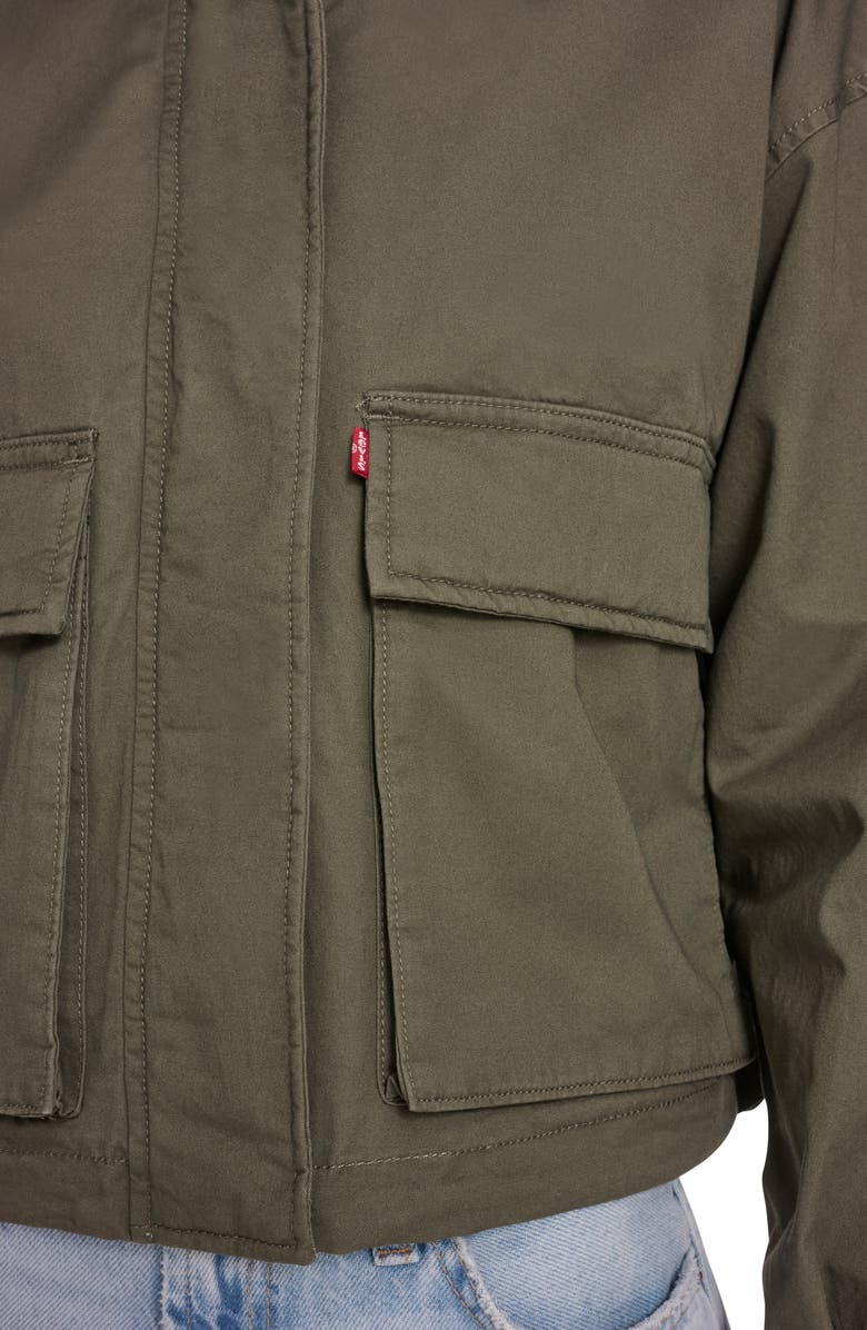 Levi's Crop Surplus Jacket, Alternate, color, Olive Night