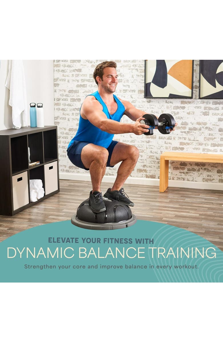 Lifepro Half Ball Balance Trainer Stability Balance Ball for Exercise Core Strength, Alternate, color, Grey