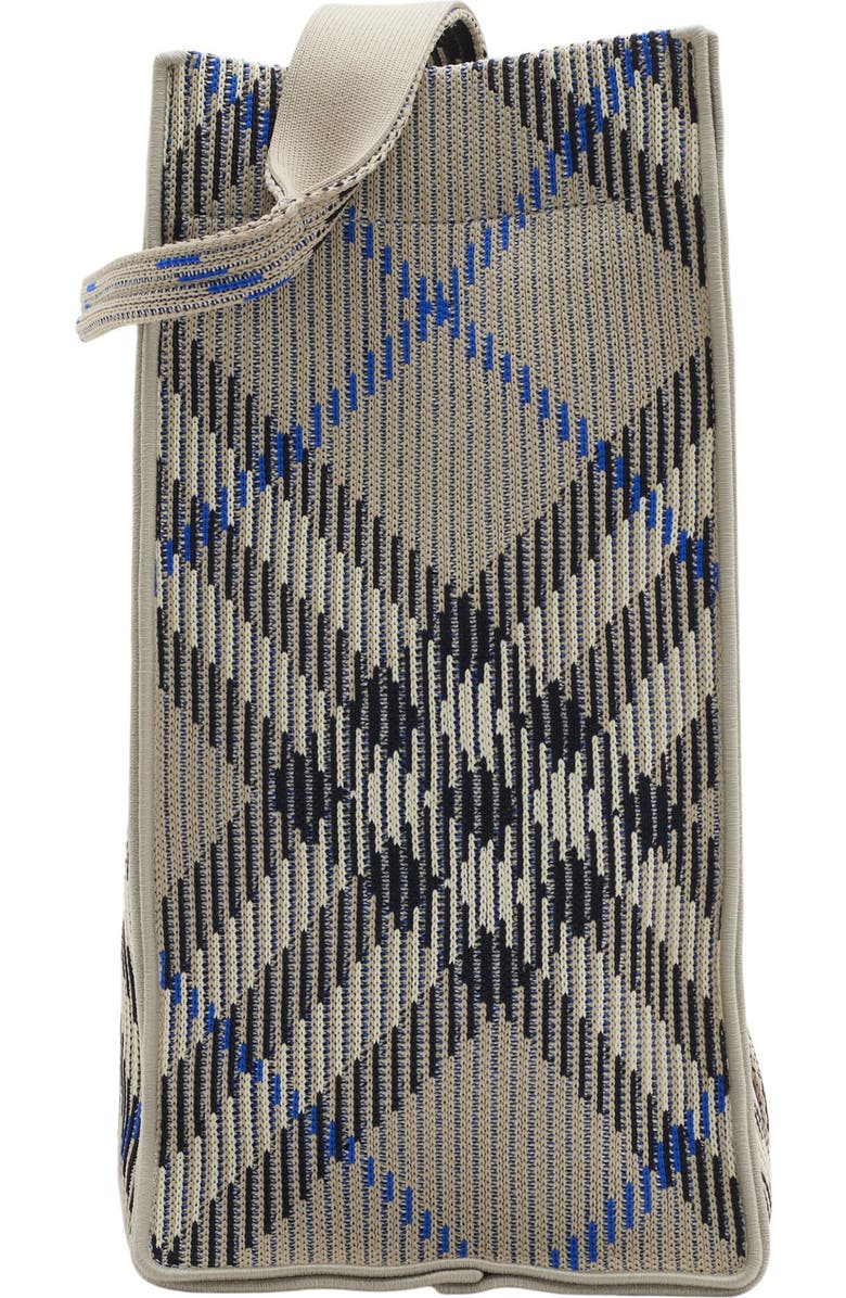 Burberry Medium Check Knitted Tote, Alternate, color,