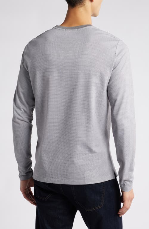 Robert Barakett Dunleath Geo Pattern Crewneck Top In Grey