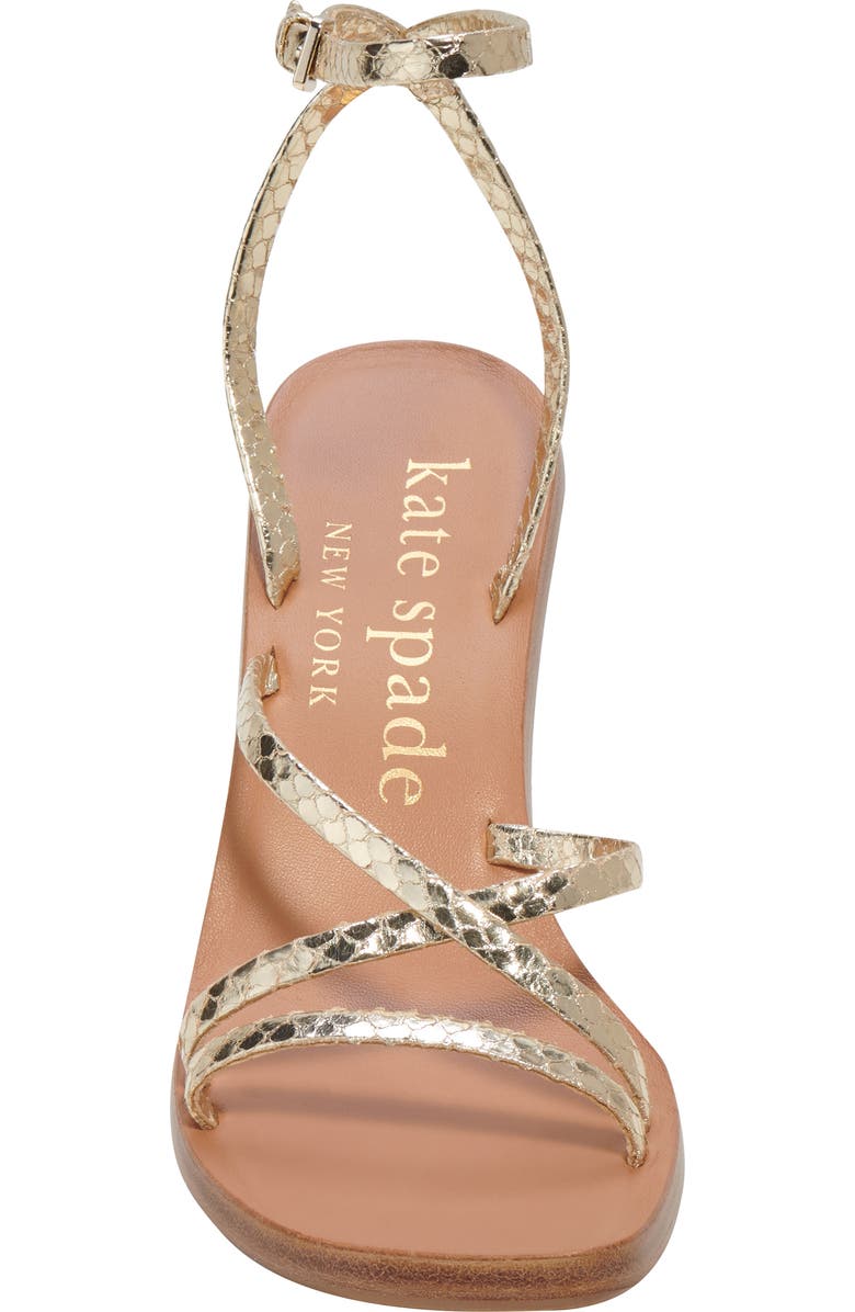 Kate Spade New York charmer snakeskin embossed sandal, Alternate, color,