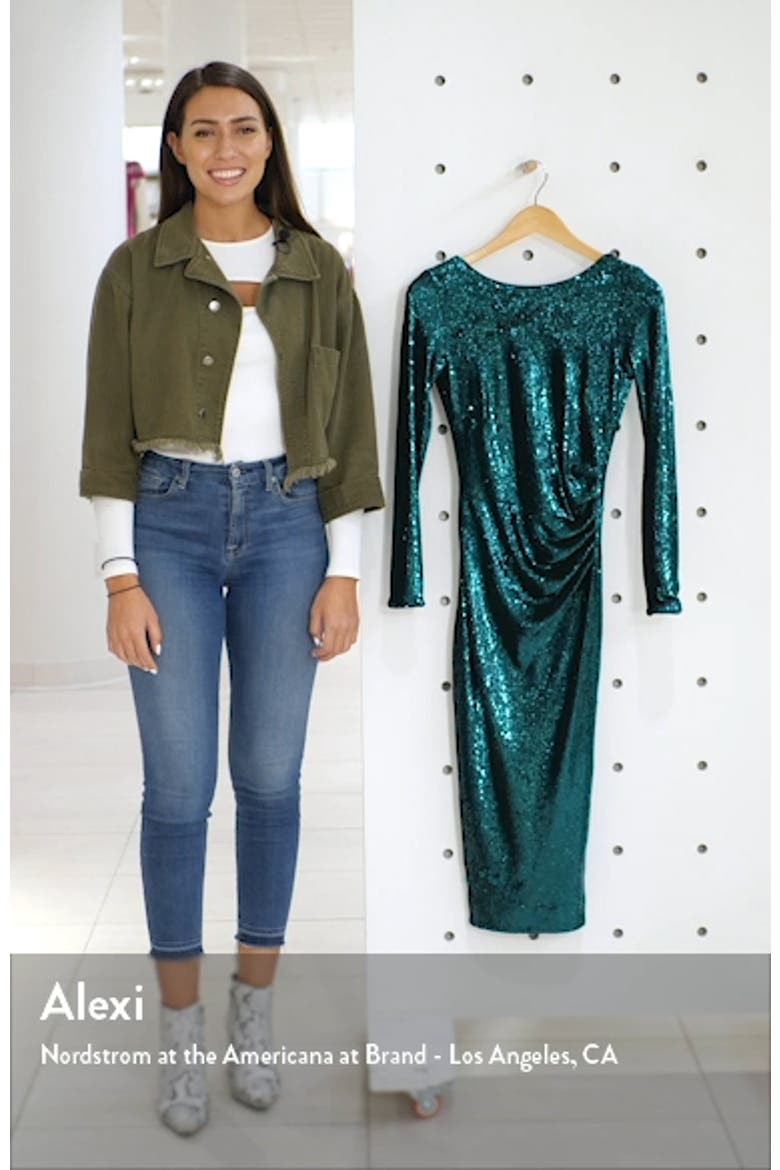 Emilia Sequin Long Sleeve Cocktail Dress video