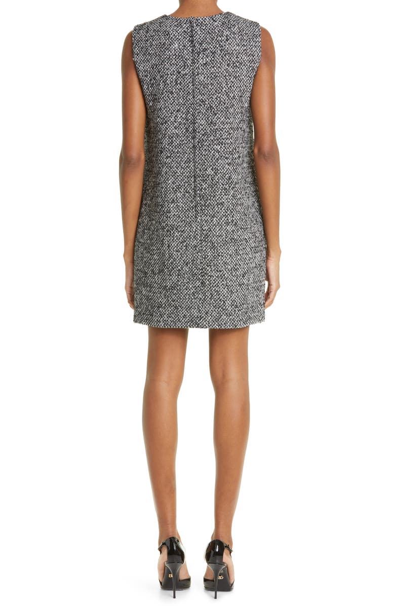 Dolce&Gabbana Sleeveless Tweed A-Line Minidress, Alternate, color,