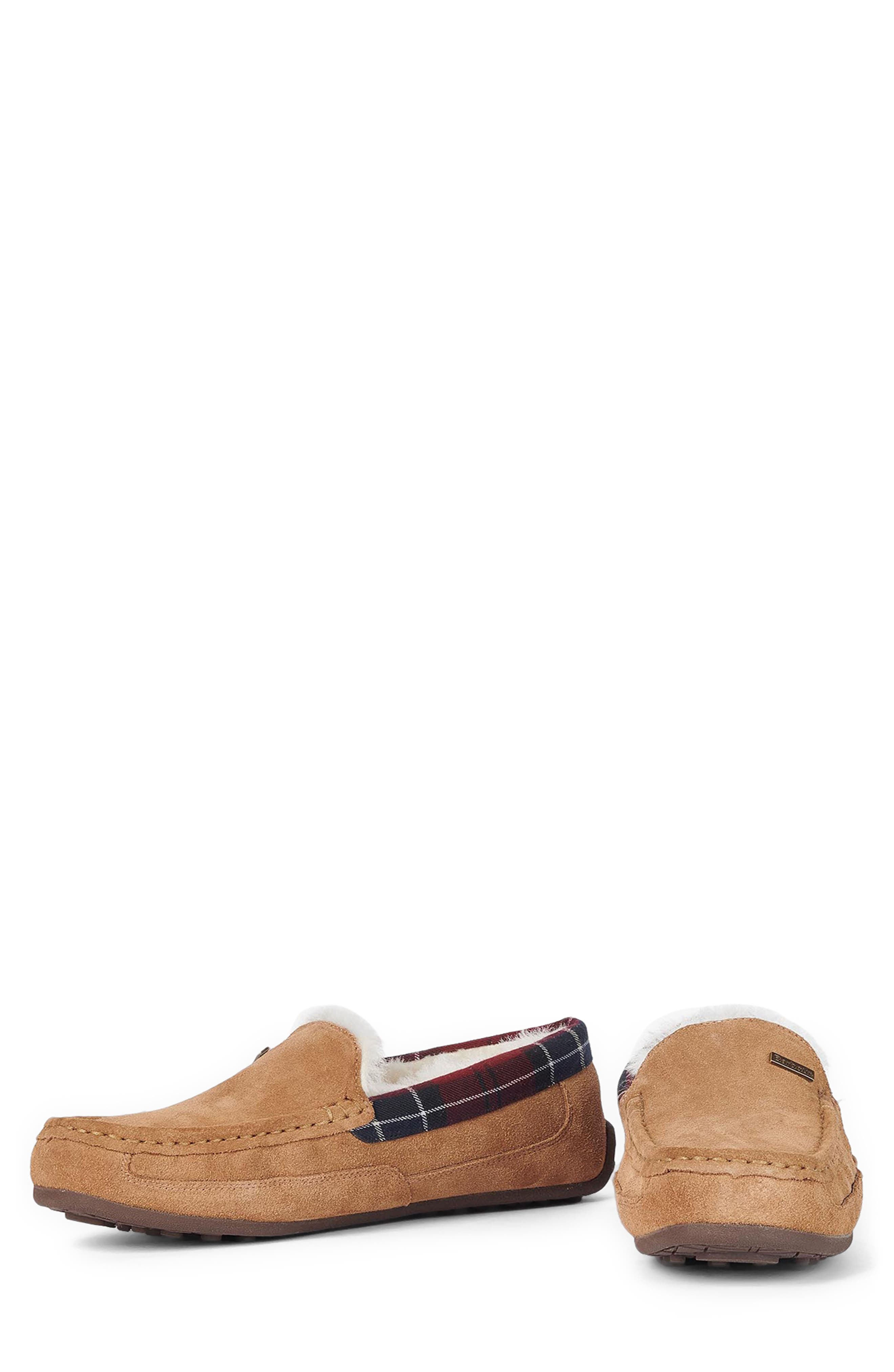 Barbour Martin Faux Shearling Slipper, Alternate, color, Camel