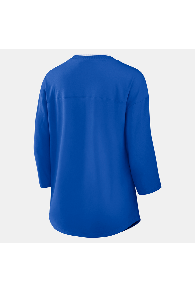 Women's Fanatics  Blue Detroit Lions Team First Deceptive Juke 3/4-Sleeve V-Neck T-Shirt, Alternate, color, Blue