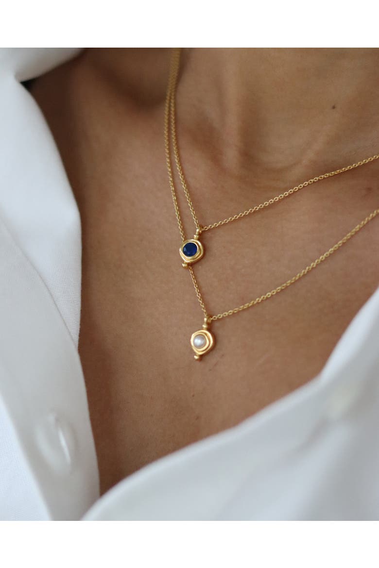 Birthstone Pendant Necklace, Alternate, color, September