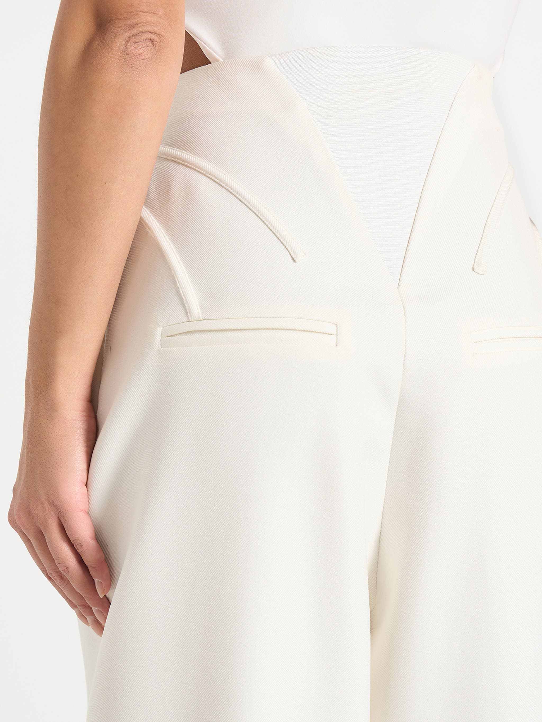 Rena High Waisted Corset Sculptural Trousers - image 2