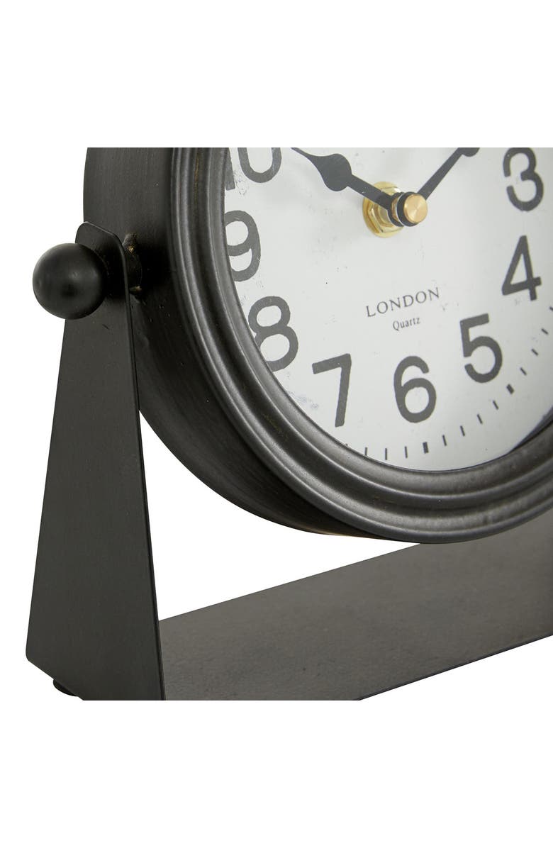 VIVIAN LUNE HOME Set of 2 Multicolored Metal Clocks, Alternate, color, Black/ White Assorted