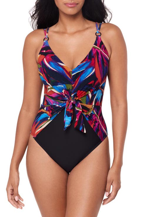 Mariachi Saki Tie Front One-Piece Swimsuit
